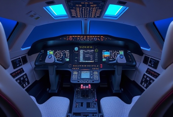Aircraft cockpit glass displays avionics