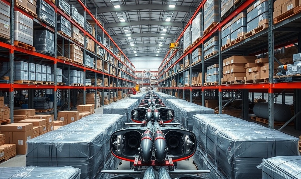 Warehouse aviation parts storage
